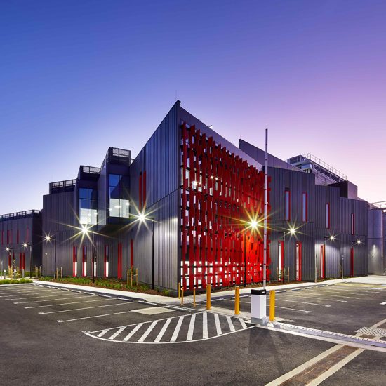 Melbourne architecture photography showcasing the cutting-edge design and technological infrastructure of a modern data centre.