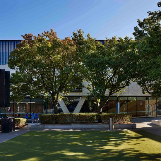 Outdoor courtyard of private school. Melbourne architecture photographer